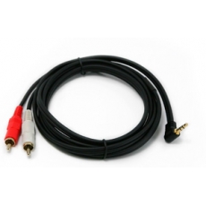 PROCAST Cable c-MJ/2RCA.2 Профессиональный межблочный соединительный звуковой кабель с угловым разъёмом miniJack 3,5mm с одной стороны и 2RCA с другой