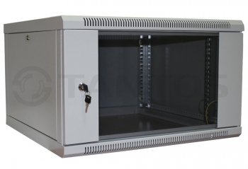 TSn-6U450W-GD Настенный телекоммуникационные шкаф(разобранный) высотой 6U  для установки в него телекоммуникационного 19" оборудования