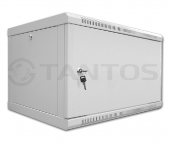 TSn-6U450W-D Настенный телекоммуникационные шкаф высотой 6U, глубиной 450мм  для установки в него телекоммуникационного 19" оборудования