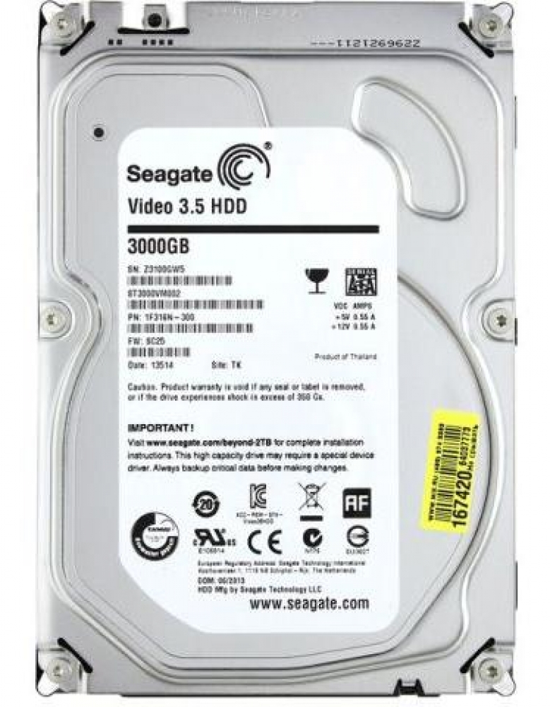 Жесткий диск 3TB SATA 6Gb/s Seagate ST3000VM002 3.5" SV35.5 5900rpm 64MB 24x7 Bulk