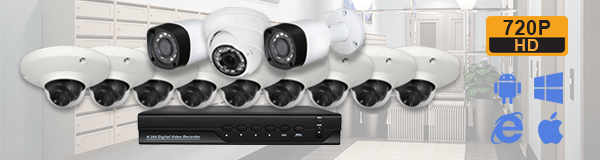 Система видеонаблюдения для подъезда из 12 камер с качеством изображения HD (720P).