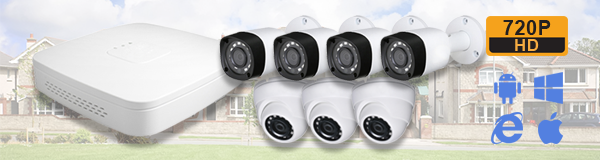 Система видеонаблюдения для коттеджа из 7 камер с качаством изображения HD (720P).