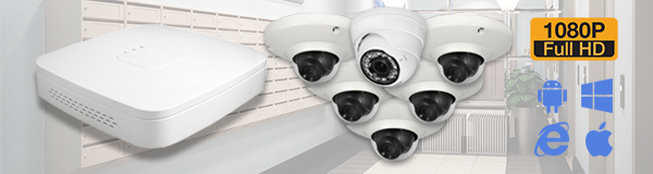 Система видеонаблюдения из 6 камер видеонаблюдения для подъезда с качеством изображения FullHD (1080P).