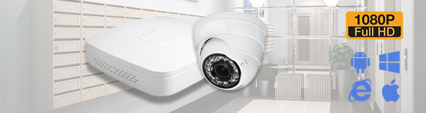 Система видеонаблюдения из 1 камеры видеонаблюдения для подъезда с качеством изображения FullHD (1080P).