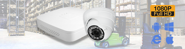 Система видеонаблюдения из 1 камеры видеонаблюдения для склада с качаством изображения FullHD (1080P).