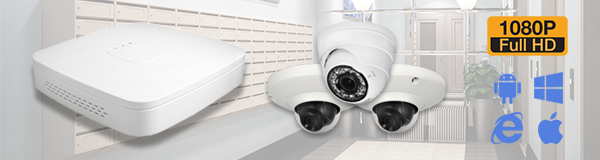 Система видеонаблюдения из 3 камер видеонаблюдения для коттеджа с качеством изображения FullHD (1080P).