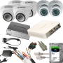 Vid0106v1(Tantos) Комплект видеонаблюдения из 4 купольных камер HD и 2 IP камер FullHD