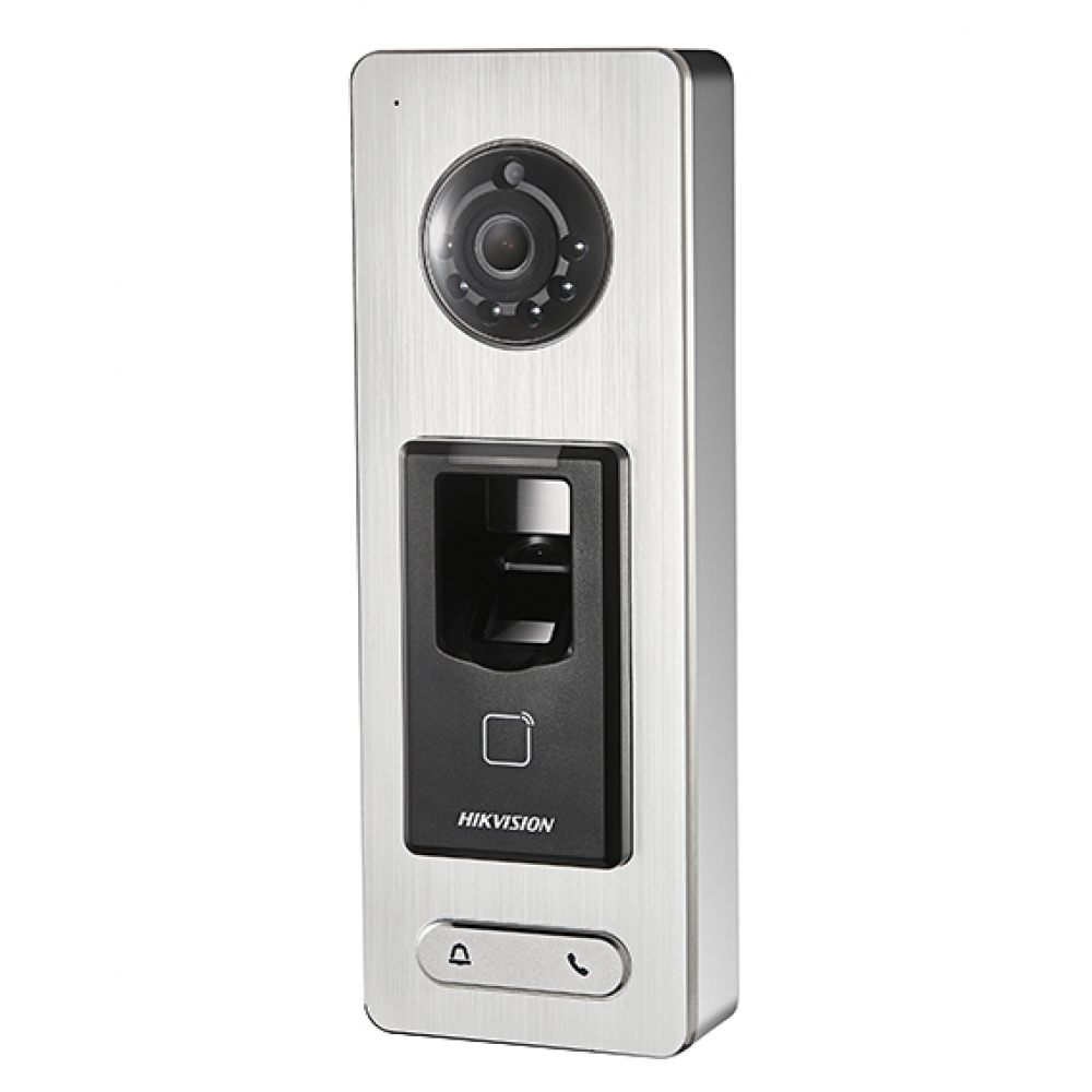 DS-K1T501SF Терминал доступа со встроенными считывателями Mifare карт, отпечатков пальцев и 2Мп камерой